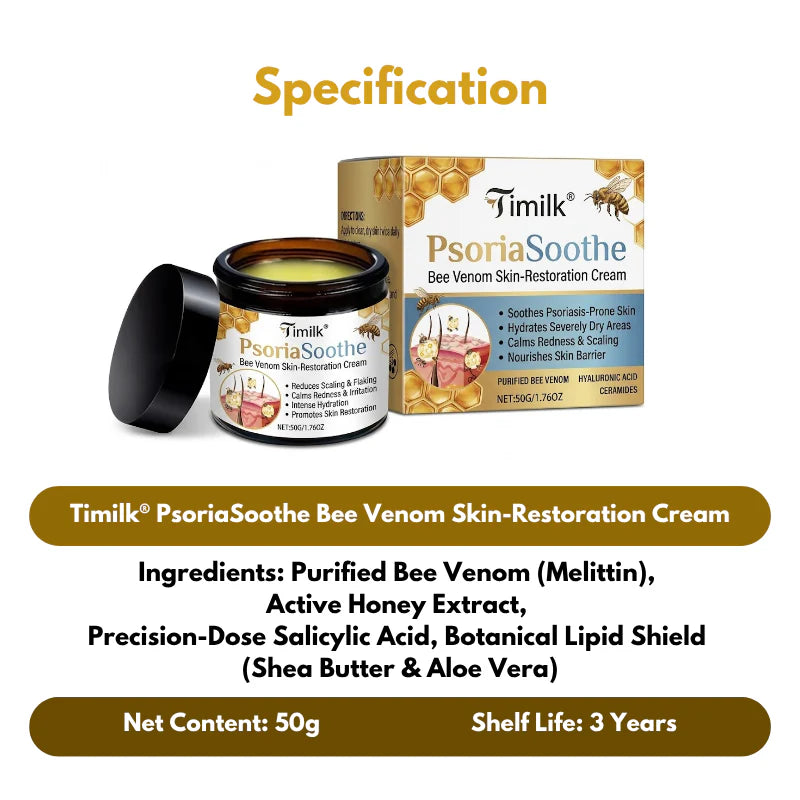 Timilk® PsoriaSoothe Bee Venom Skin-Restoration Cream